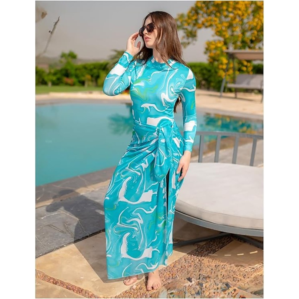 Swimsuit for Veiled Women 4 piece - Multi Color