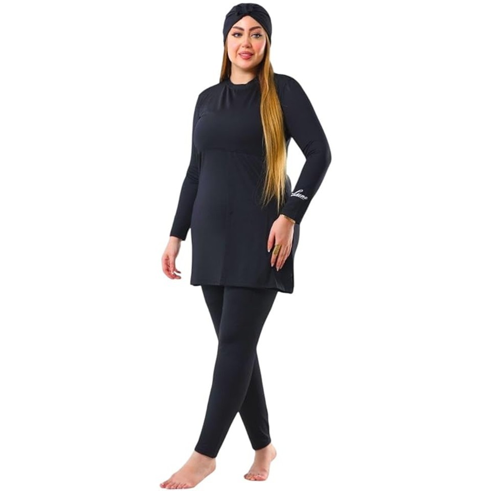 مايوه سباحة بوركيني مقاس كبير مقاوم للماء