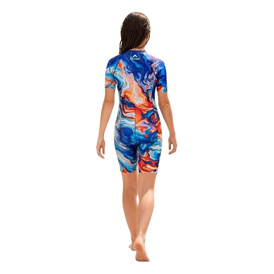 Girls Swimsuit Waterproof  One Piece - Multi Color