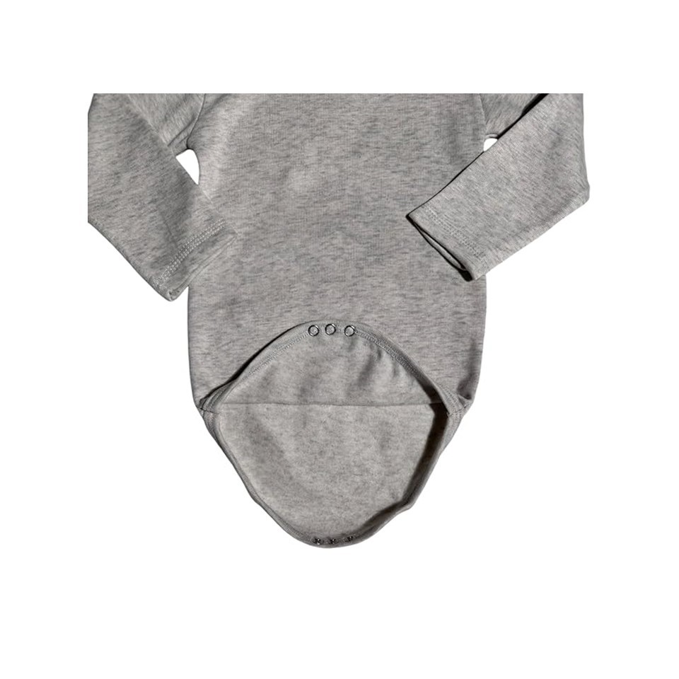 Newborn Salopette with Long Sleeves - Gray
