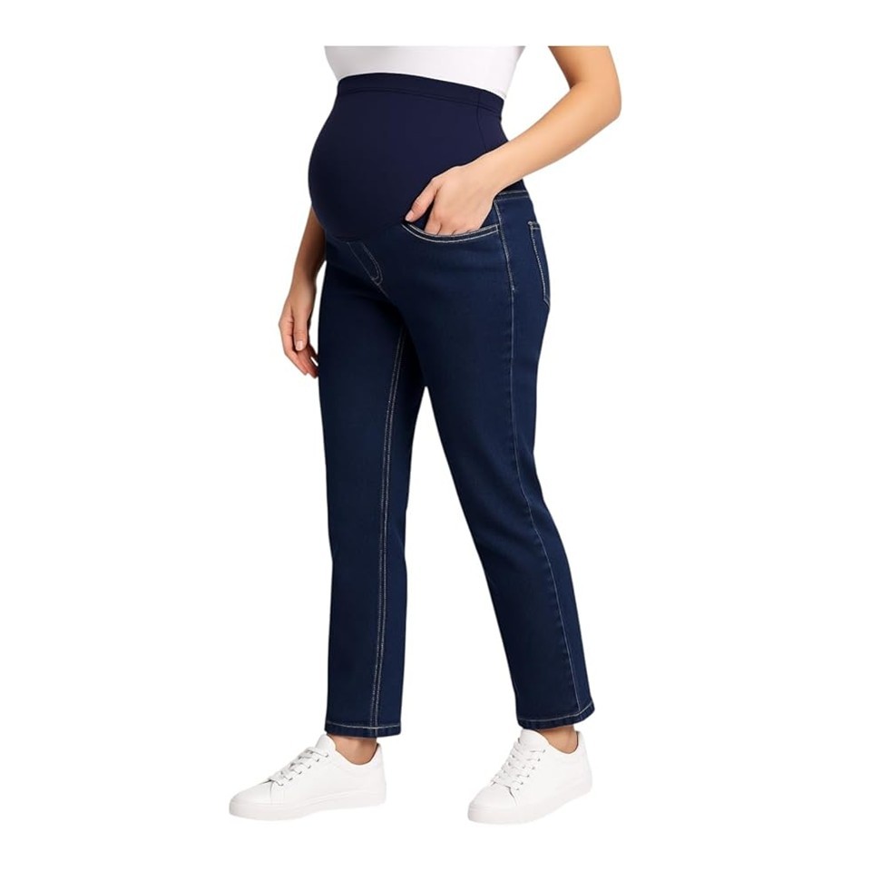 Women's Straight Leg Maternity Jeans - Navy