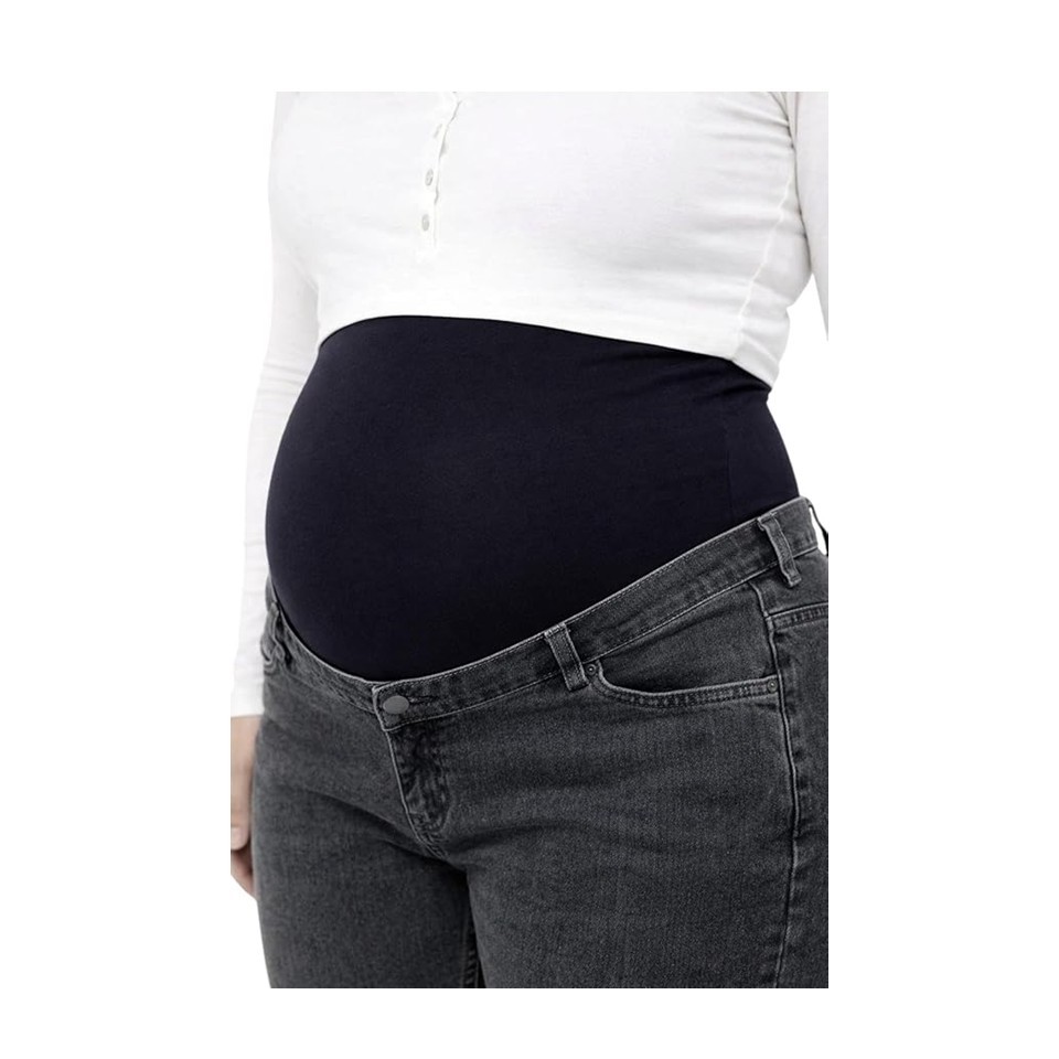 Women's Straight Leg Maternity Jeans - Light Black