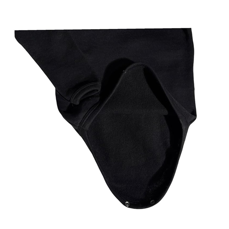 Newborn Winter Salopette with Long Sleeves - Black