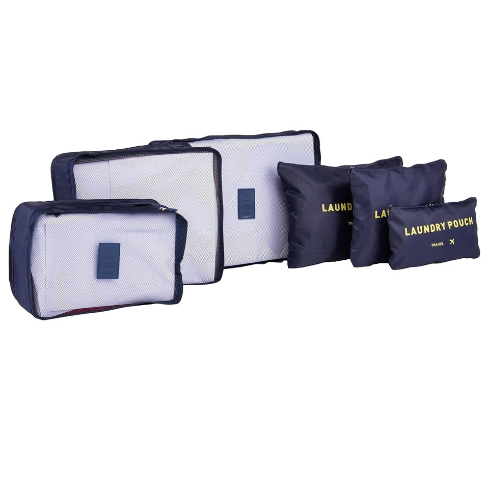 Travel Organizer Bags Set 6 Pieces – Navy