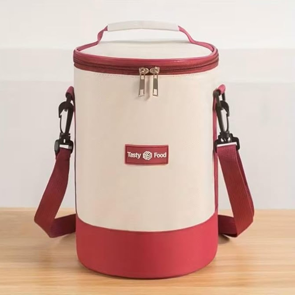 Insulated Food & Beverage Cooler Bag – Burgundy