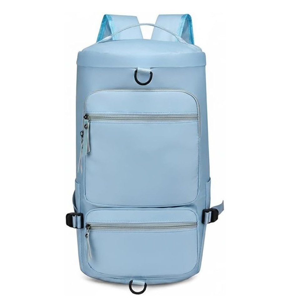 Multi-Purpose Water-Resistant Backpack – Light Blue
