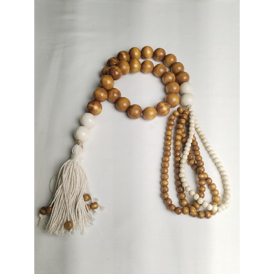 Wooden Bead Garland 1 Meter – Natural Wood