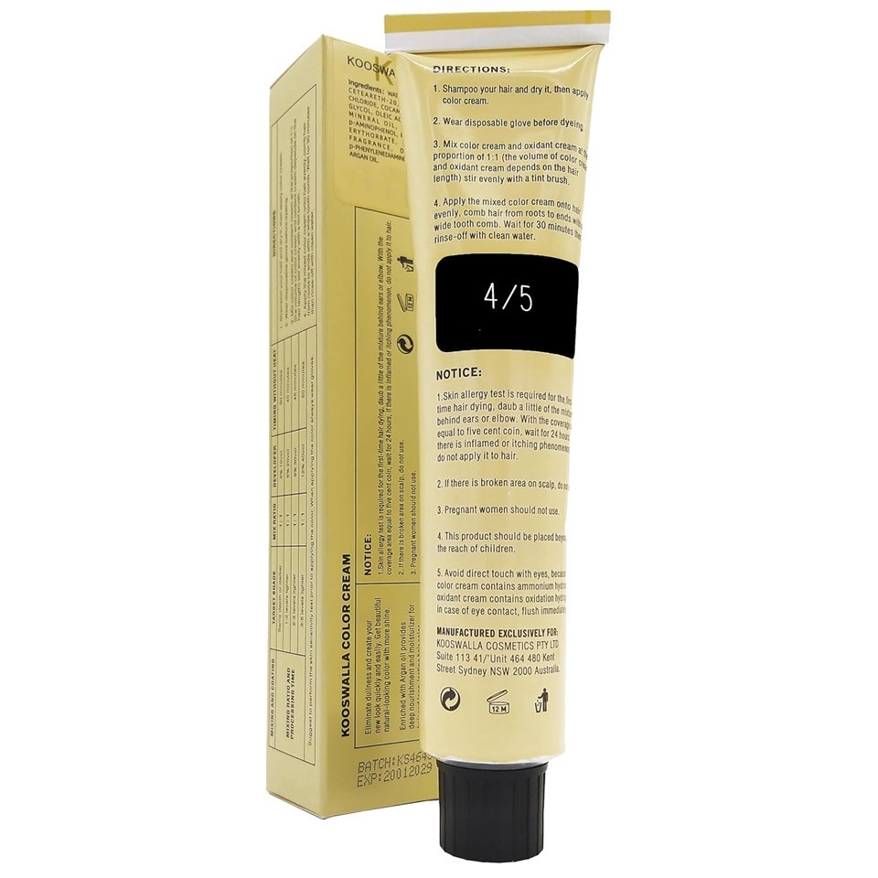 Kooswalla Hair Color Shade 4/5 – 100ml