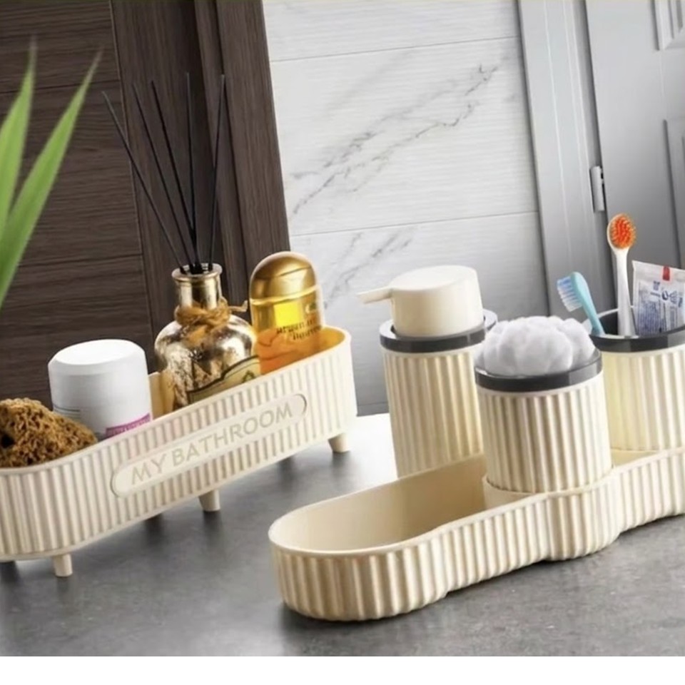 Turkish Bathroom Accessories Set 5 Pieces – Multicolor