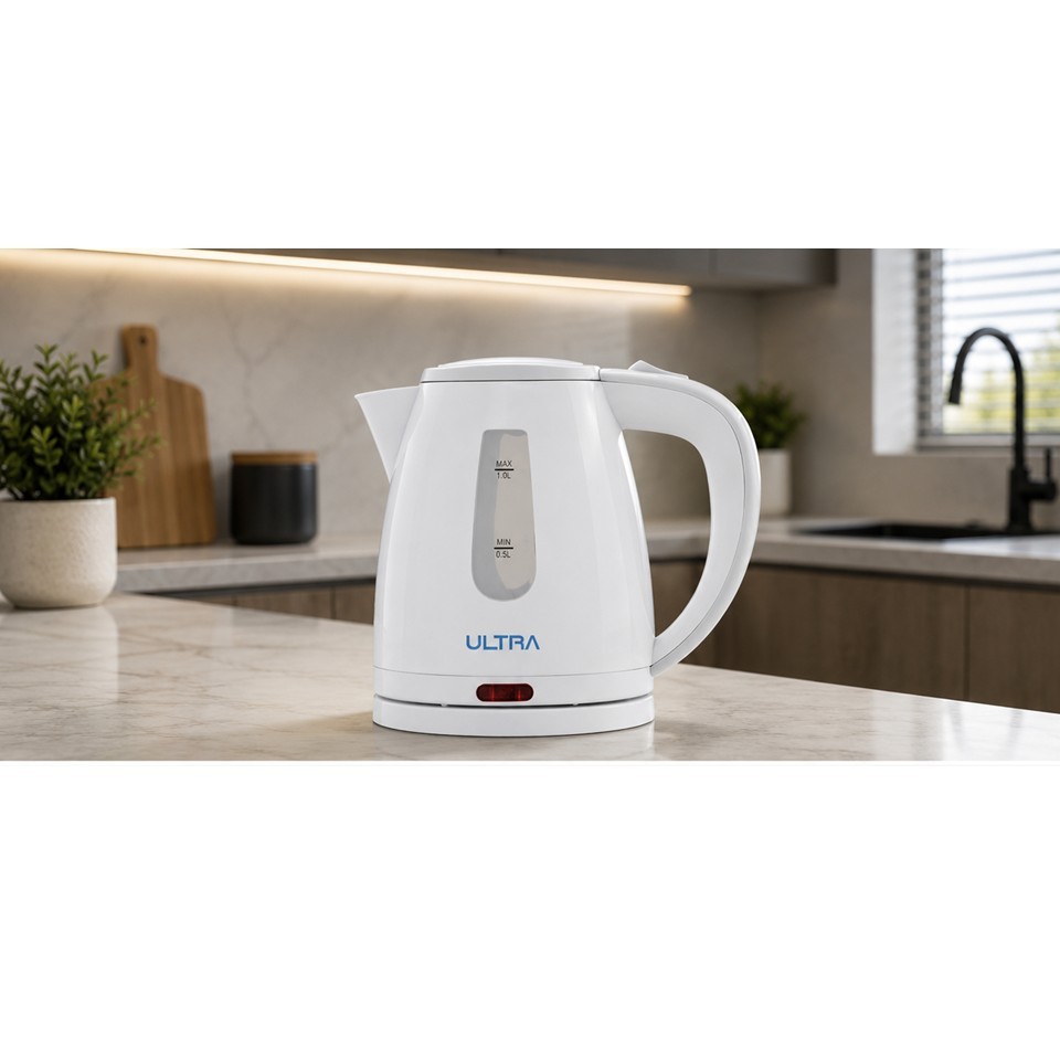 Ultra Electric Kettle 1 Liters 1200 Watt White – UKP12WE1