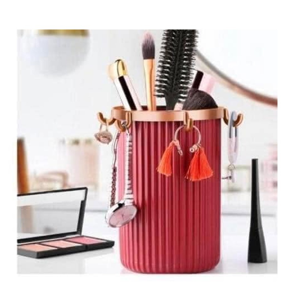 Makeup Brush Organizer with Hooks – Multi Color
