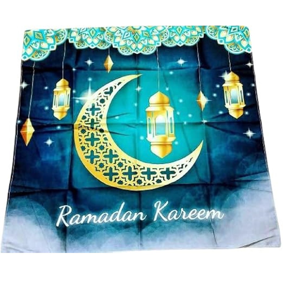 Ramadan Tablecloth 3D With a Magical Ramadan ,Size 1 * 1 Meter, Crepe PU Material