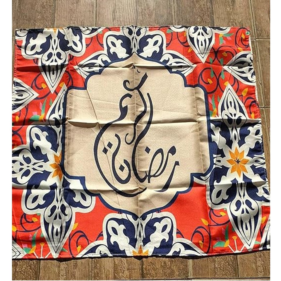 Ramadan Tablecloth 3D With a Magical Ramadan ,Size 1 * 1 Meter, Crepe PU Material