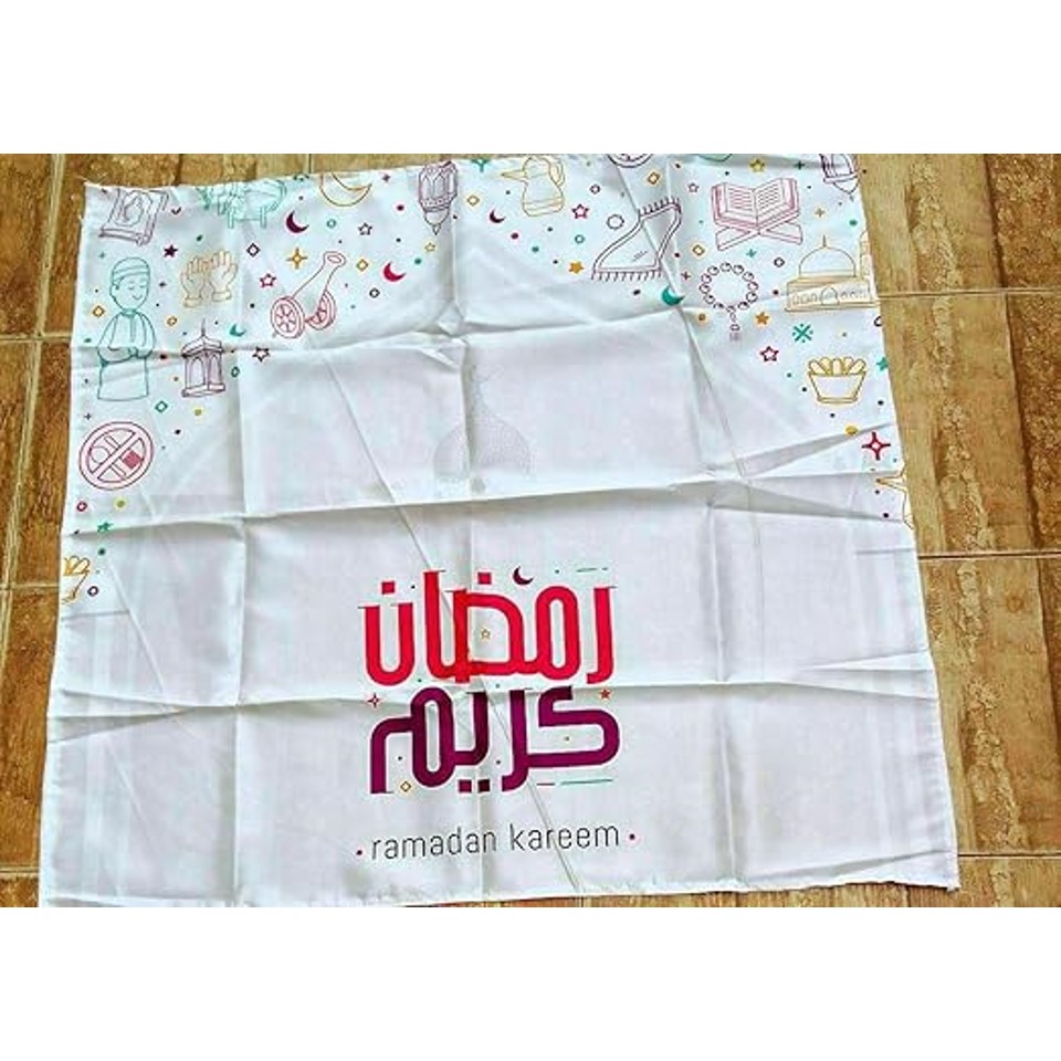 Ramadan Tablecloth 3D With a Magical Ramadan ,Size 1 * 1 Meter, Crepe PU Material