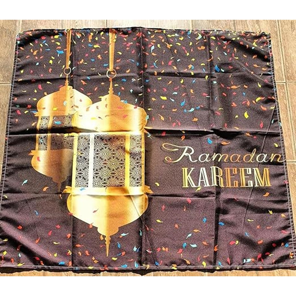 Ramadan Tablecloth 3D With a Magical Ramadan ,Size 1 * 1 Meter, Crepe PU Material