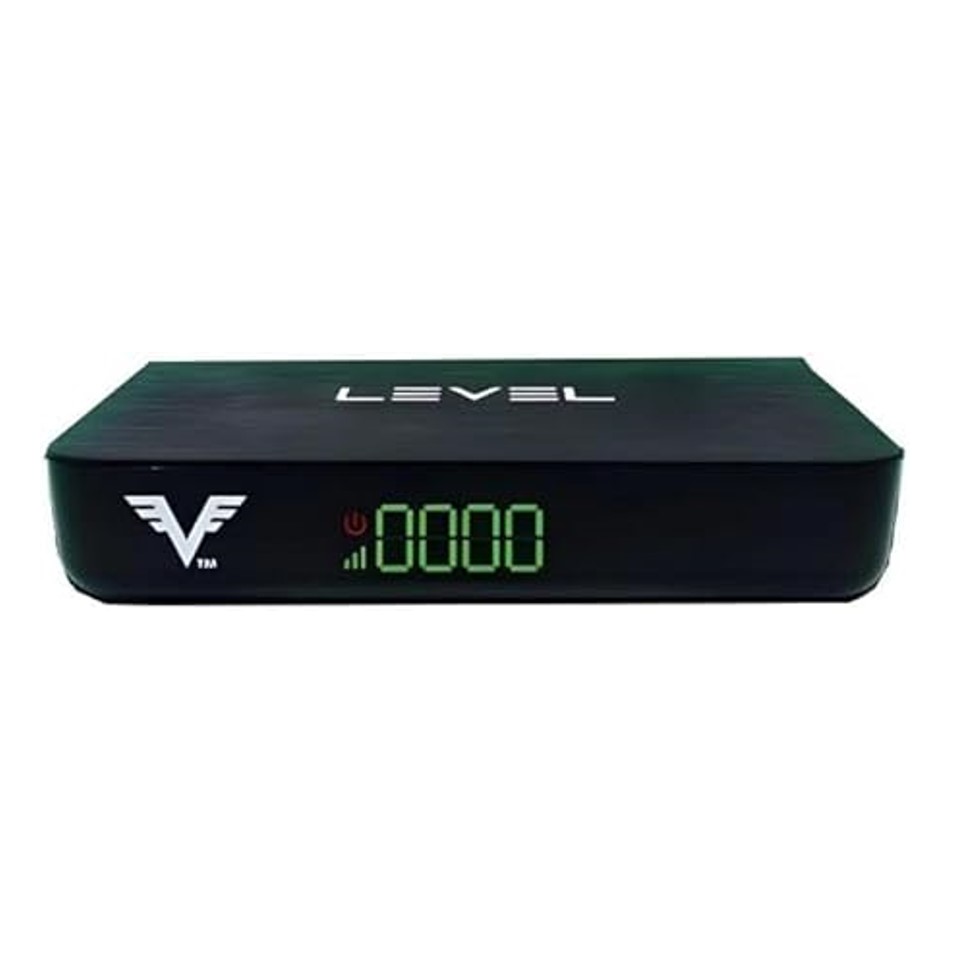 ريسيفر ستالايت V1 2025 - لون أسود، HDMI، ايثرنت، ريسيفر، جهاز تحكم، محول طاقة