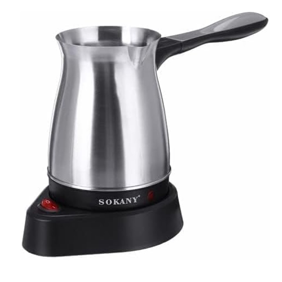 Sokany Turkish Coffee Maker, 0.5 Liter, Silver - SK-214