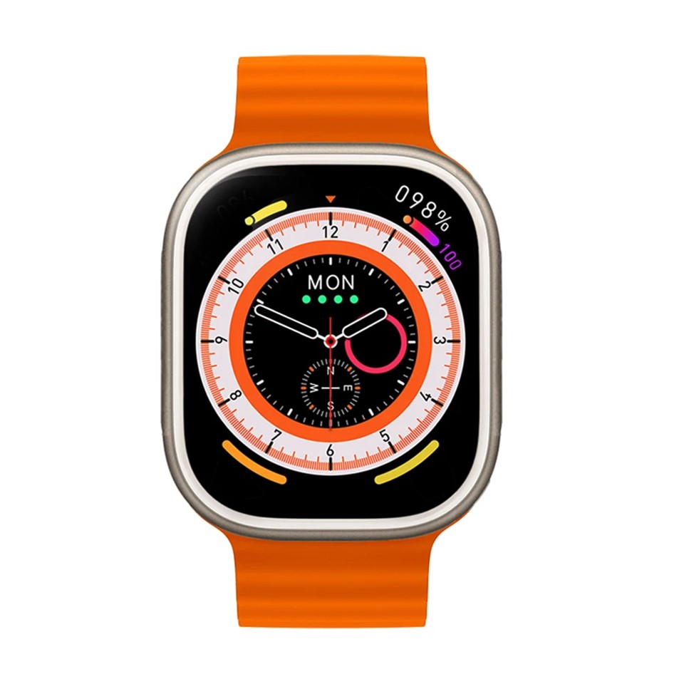Smart Watch Men HK9 Ultra 2 Amoled Photo Album Gesture Control NFC Compass - Orange