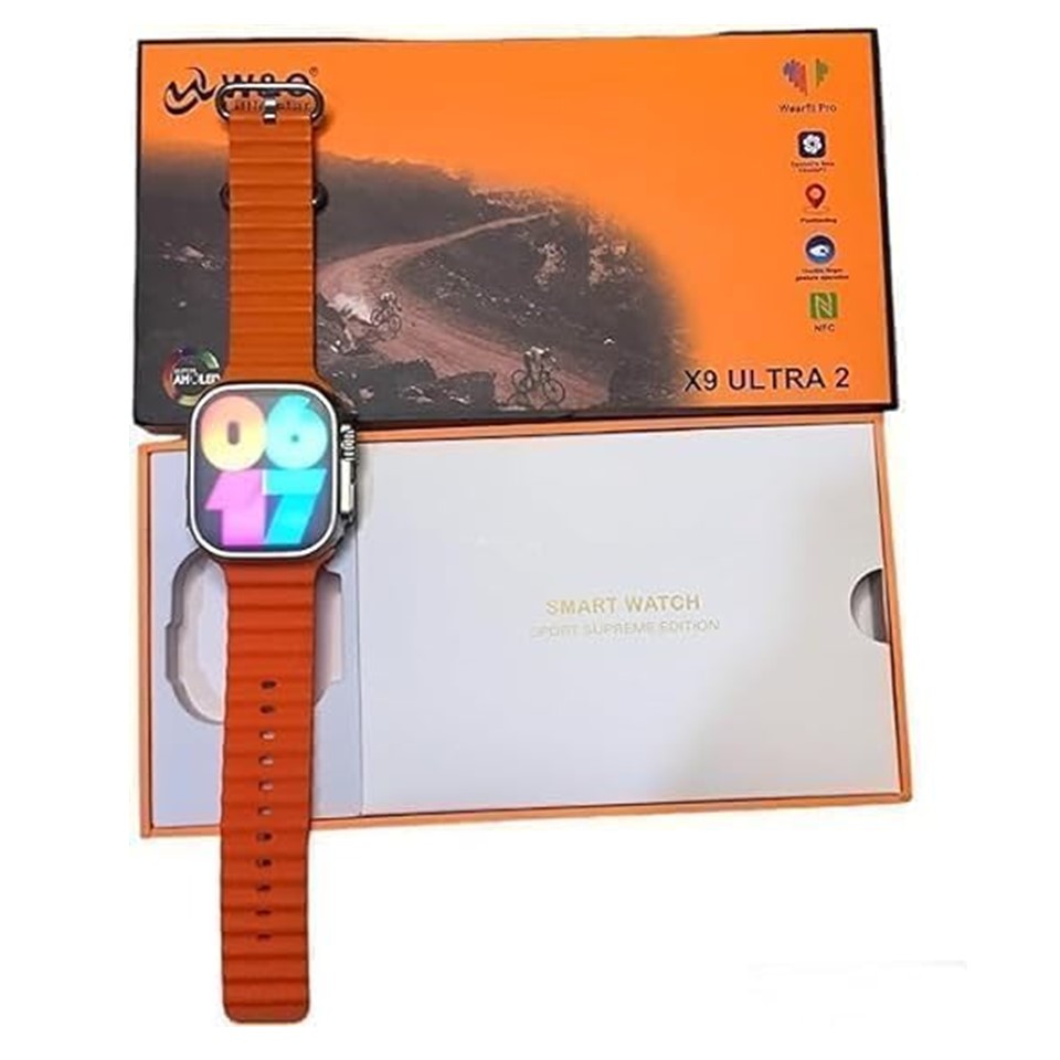 Smart Watch X9 Ultra 2 Amoled Display Supports Chat GPT - Arabic Language Calls - Orange