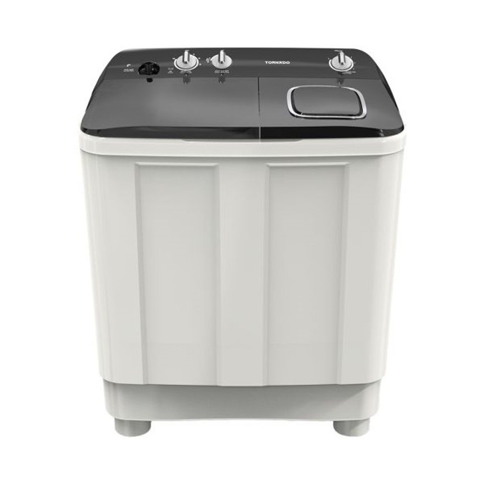 TORNADO Washing Machine 7 Kg Half Auto  Pump White x Black TMH-HS07CP(WK)