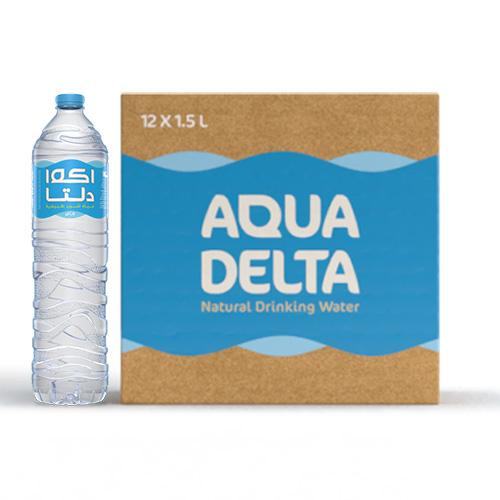 Aqua Delta Natural Drinking Water - 1.5 Liters - 12 Bottles
