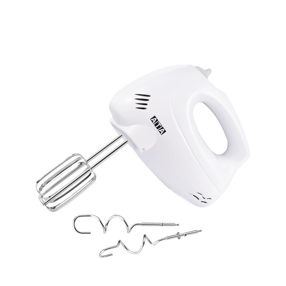 ATA Hand Mixer 400 Watt, 5 Speeds - White
