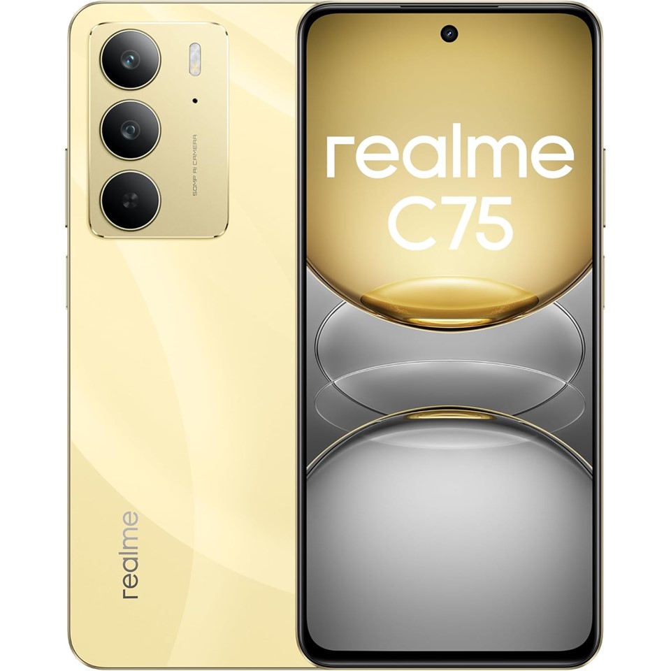 realme C75 Smartphone, Dual SIM, 8GB RAM , 256GB - Gold