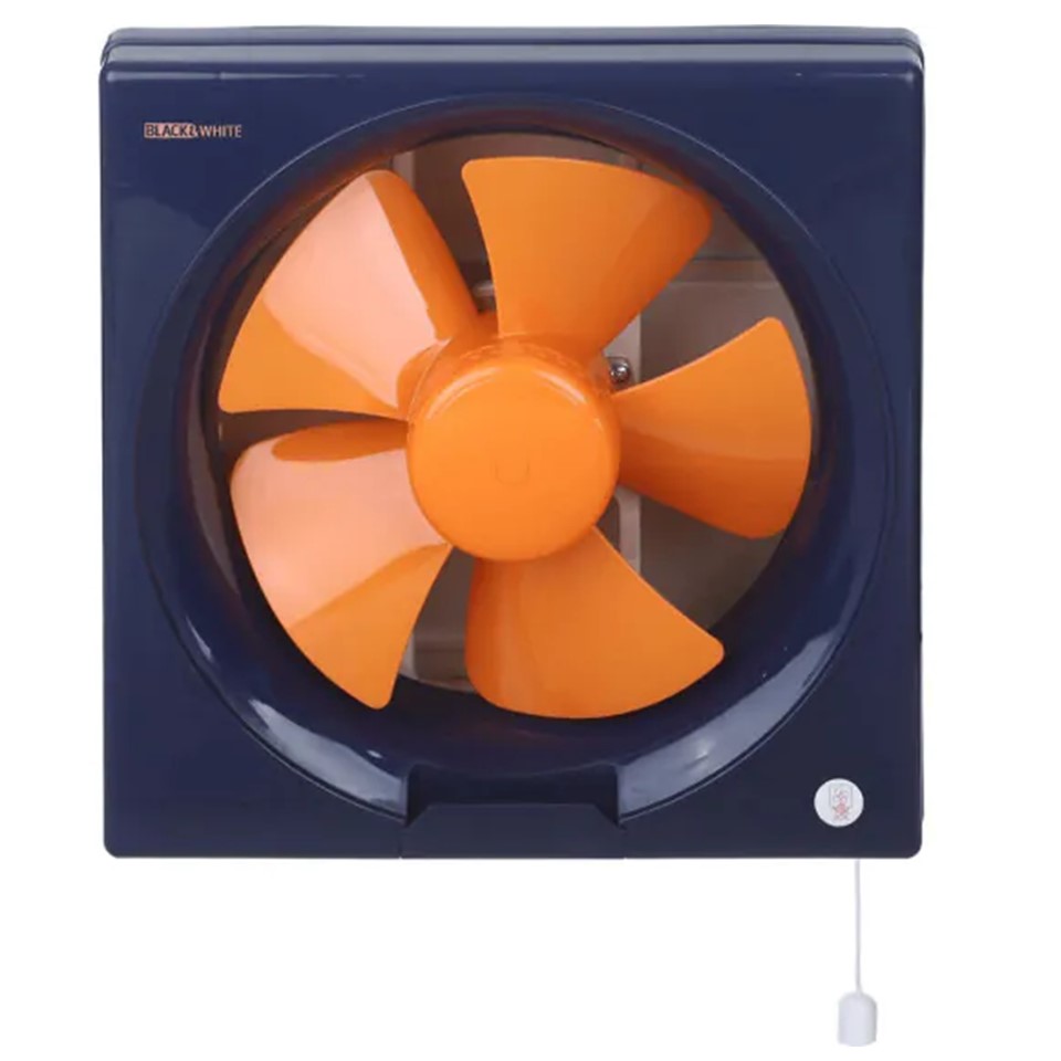 Black And White Ventilating Fan 25 cm, Blue and Orange - EF-25N