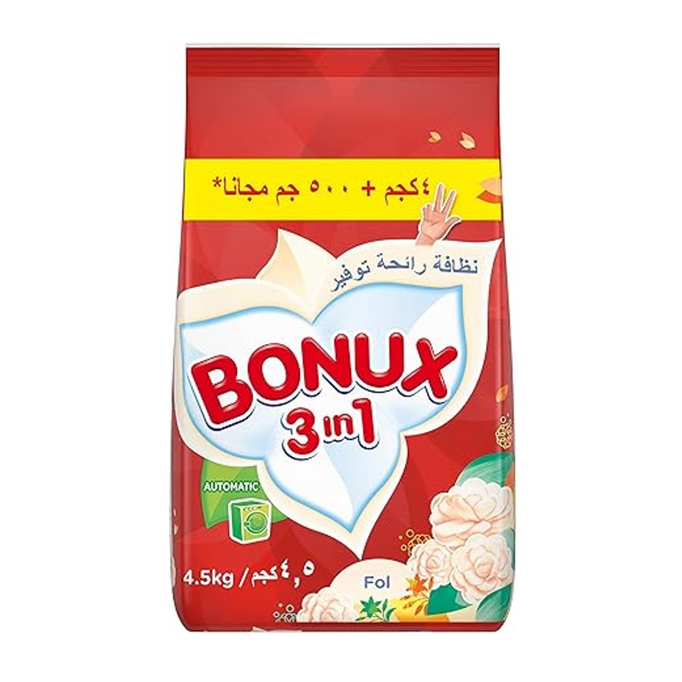 مسحوق تنظيف اوتوماتيك بالفل من بونكس، 4.5 كجم