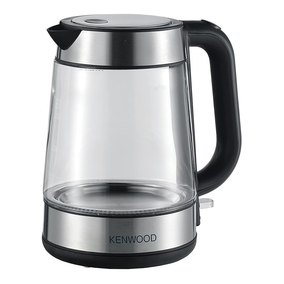 KENWOOD Kettle Glass 1.7 Liter Cordless Electric Kettle 2200 Watt with Auto Shut-Off & Removable Mesh Filter ZJG08.000CL