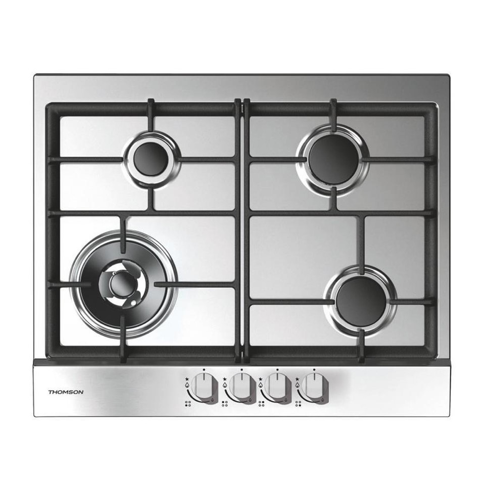 THOMSON Built in Gas Cooker, 4 Burners, 60 cm, Stainless Steel - TH6G3W1VC/S