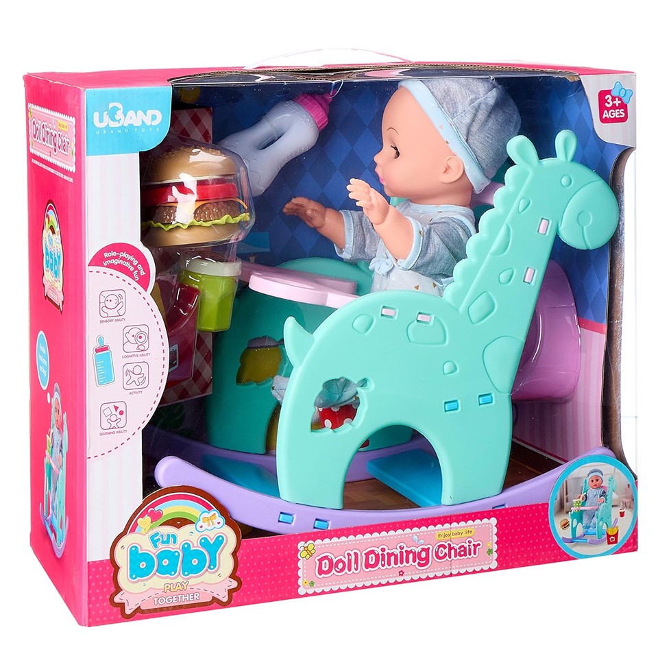Uband Baby Doll With Dining Chair - Multi Color