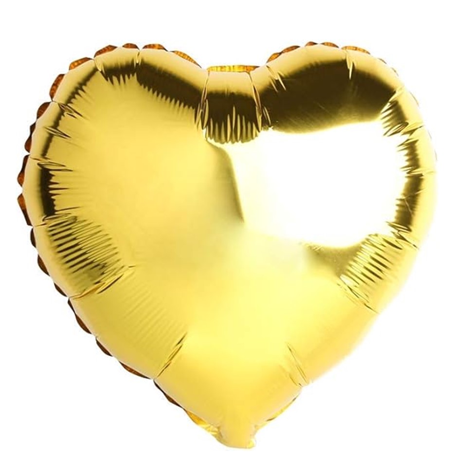 Heart Shape 5 Inch Helium Balloon - Gold