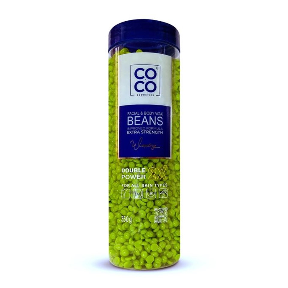Coco Facial & Body Wax Beans Extra Strength - Green - 350g