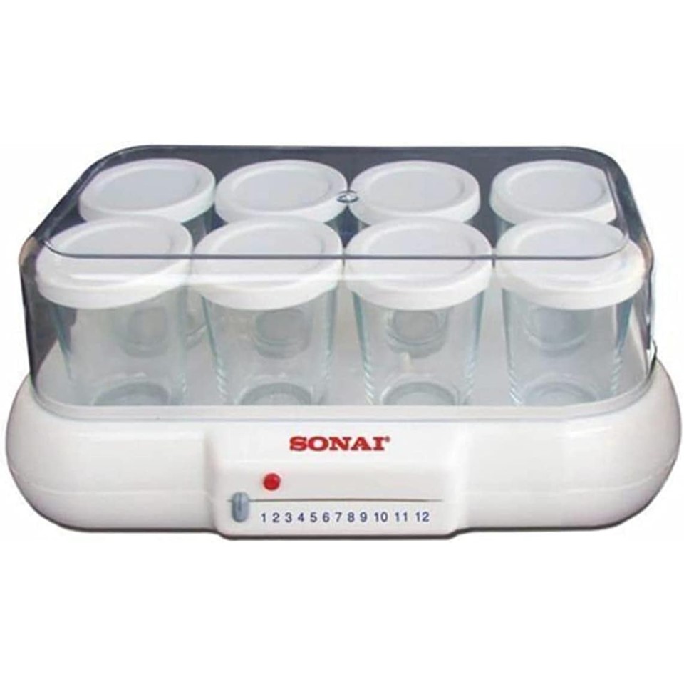 Sonai Yoghurt Maker 10 Watt, 8 Cups, White - MAR-1008
