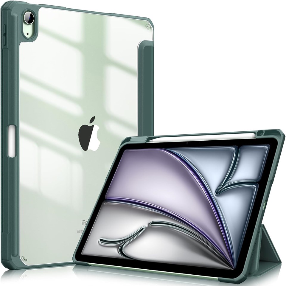 Fintie Hybrid Case for IPad Air Cover With Clear Back Pencil Holder
