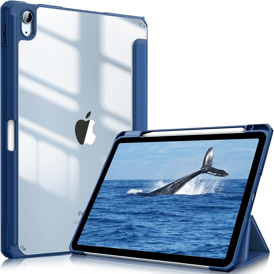 Fintie Hybrid IPad Air Case with Clear Back Cover and Pen Holder