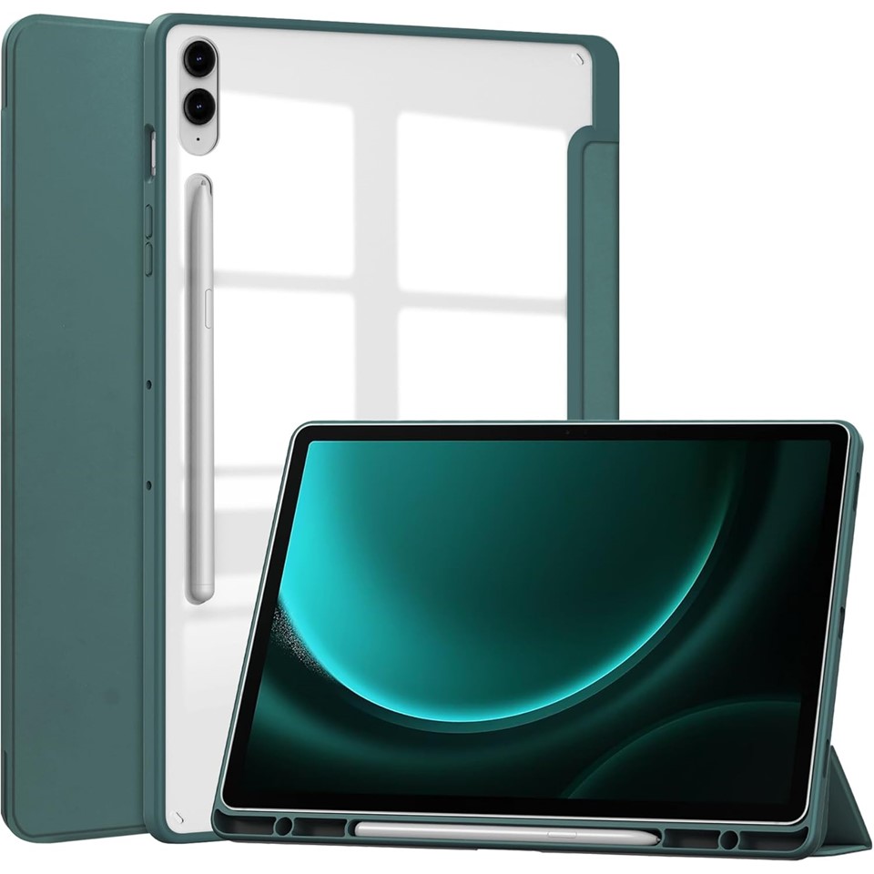 Jetech Hybrid Case for Samsung Galaxy Tab Clear Transparent Back Case with pen Holder