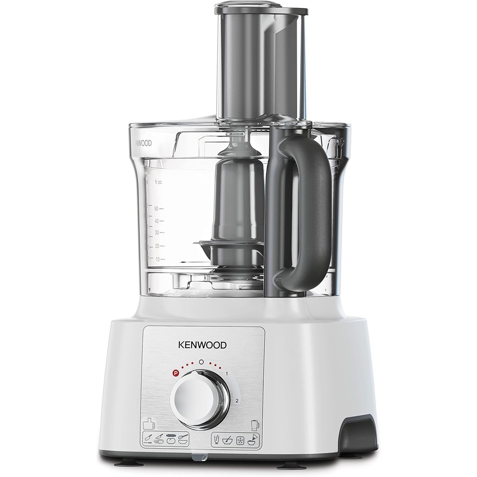Kenwood MultiPro Food Processor 3 Liter, 1000 Watt, White and Silver – FDP65.400WH
