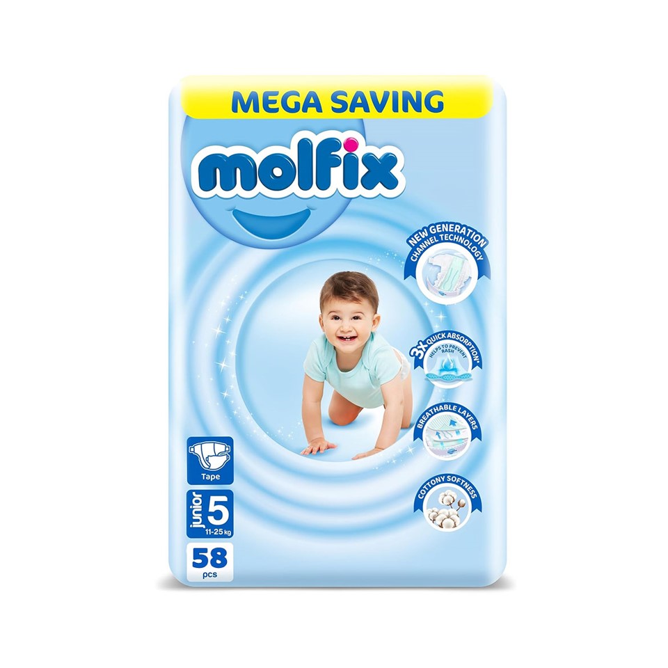 Molfix Diapers Size 5 - 58 Diapers