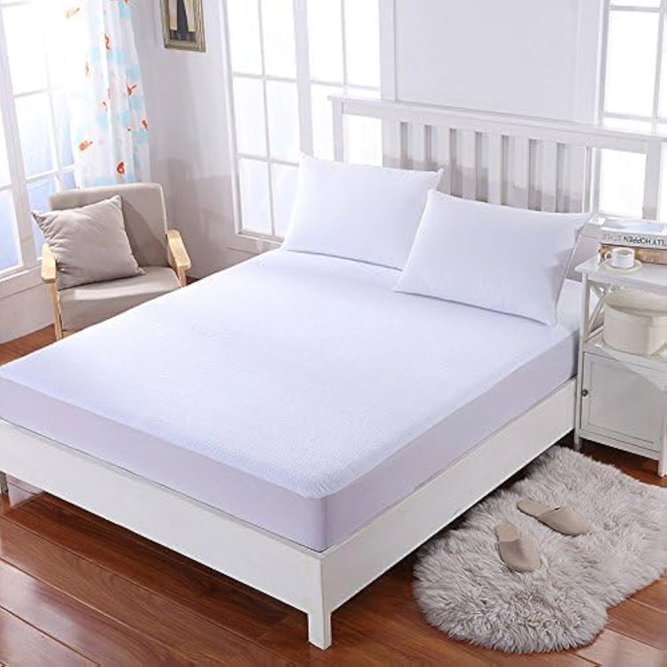 Stylie Turkish Fitted Waterproof Mattress Protector Single - 100X200 - white