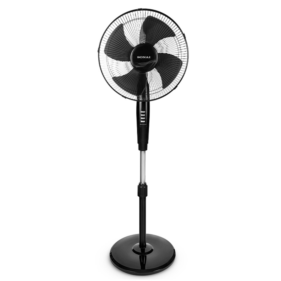 Sonai Stand Fan 20 Inch With Remote, 80 Watt, Black - MAR-2040