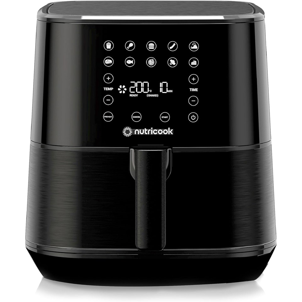 Nutricook Air Fryer Digital 2, 1700 Watt, 5.5 Liter, Black - ‎NC-205KCombo