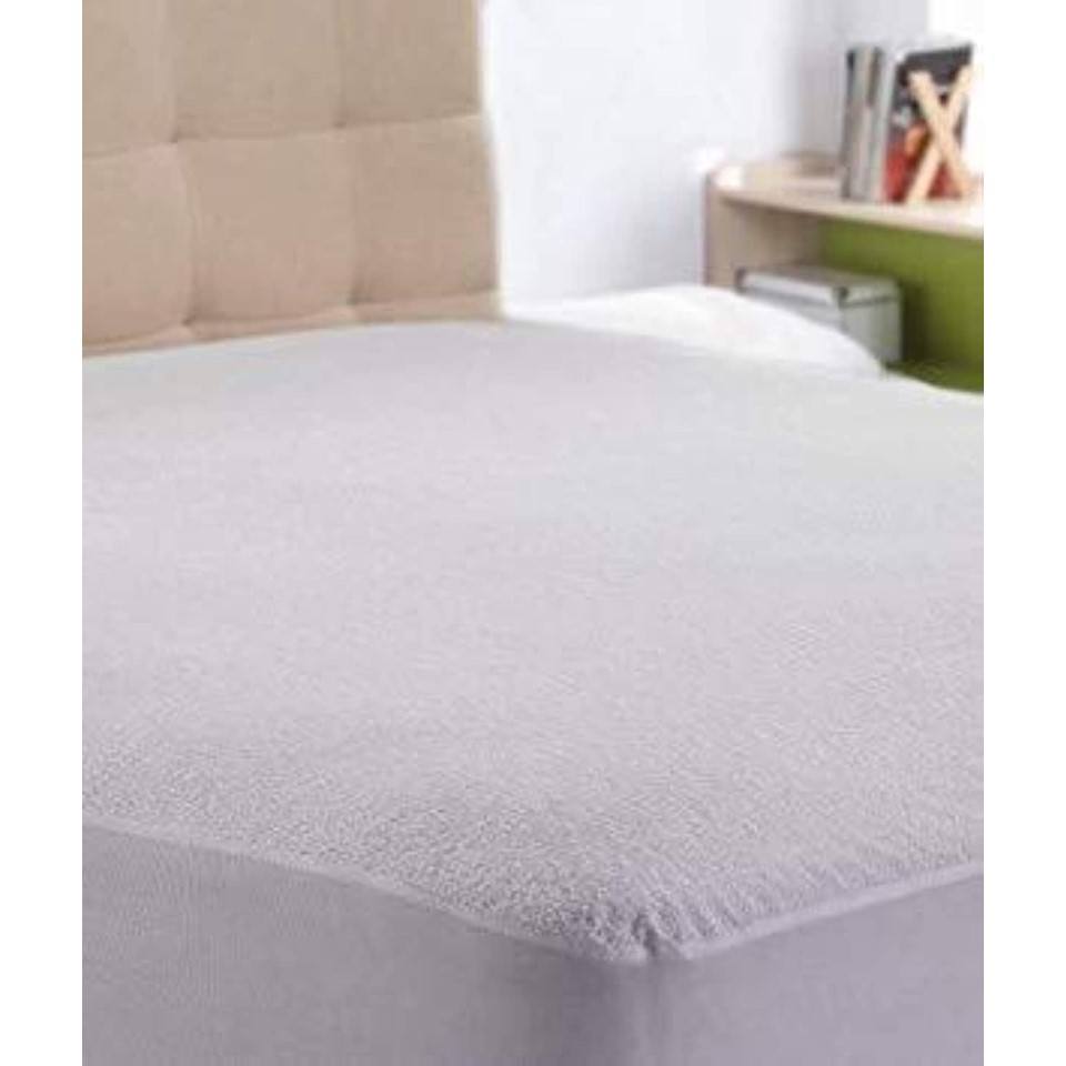 Princess Terry Double Waterproof Mattress Cover 120 x 200 cm - White