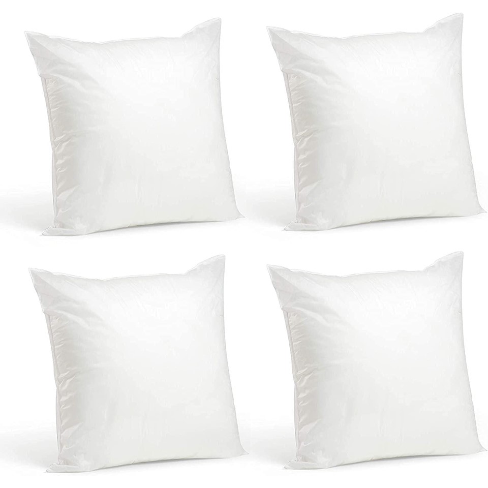 4 Homify Square Fiber Cushion Pillows 50x50 - White