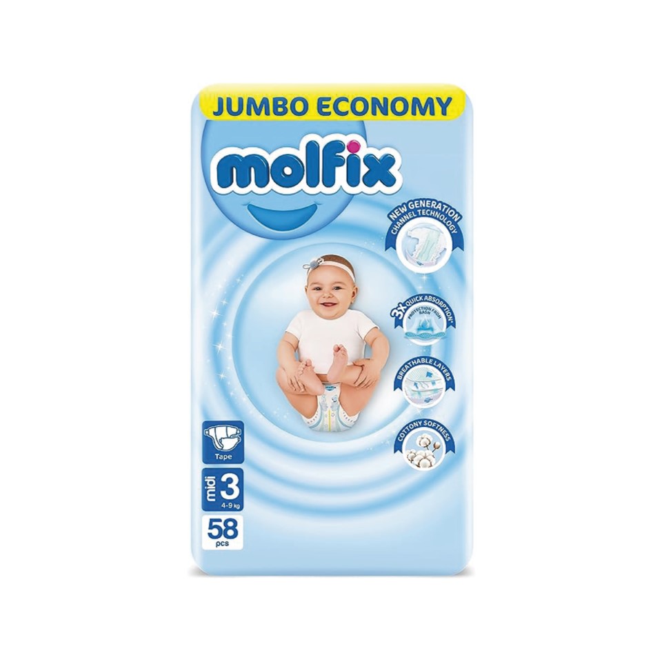 Molfix Diapers size 3 58 Diapers