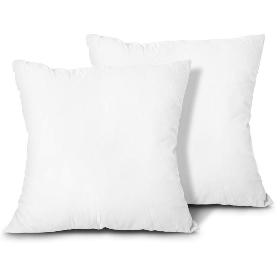 Set of 2 Square Microfiber Polyester Pillows – Ultra Comfort & Soft Touch