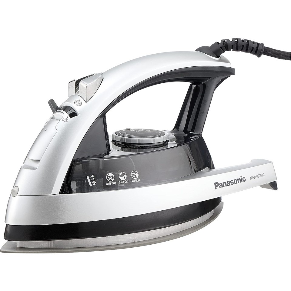 Panasonic 360 Quick Steam Iron 2200 Watt, Black And Silver - NI-JW670C