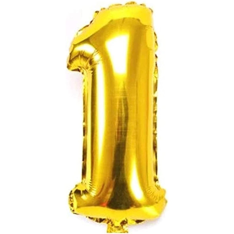 Tellpet Number 1 Balloon, 40 Inch - Gold