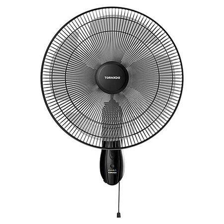 Tornado Wall Fan 16 Inch With 4 Plastic Blades and 3 Speeds Black TWF-16